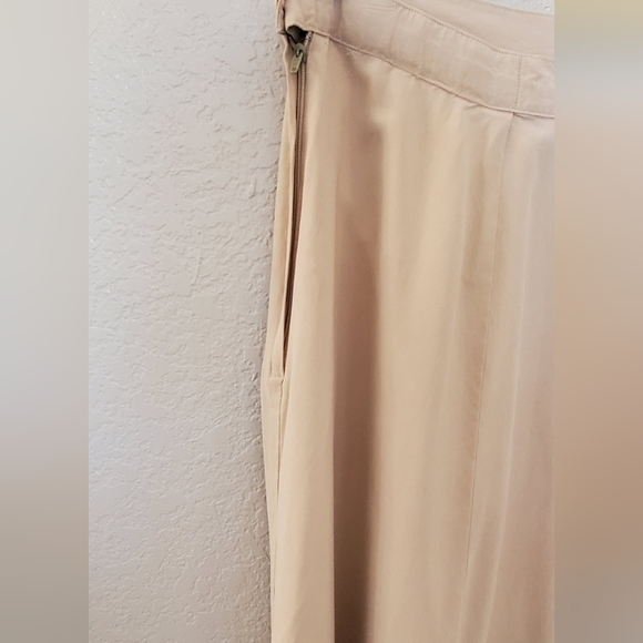 Kim Rogers 100% Silk  Cream A-Line Midi Maxi Skirt Size Large - Picture 3 of 6